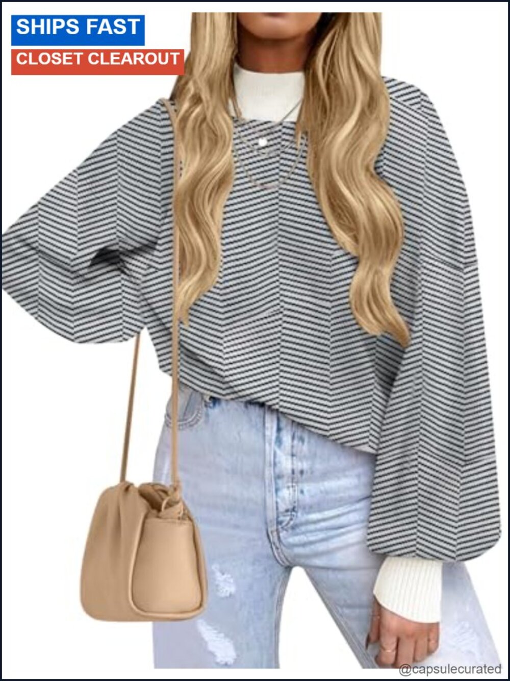 Turtleneck Oversized Sweater Batwing Sleeve Mock Neck Pullover